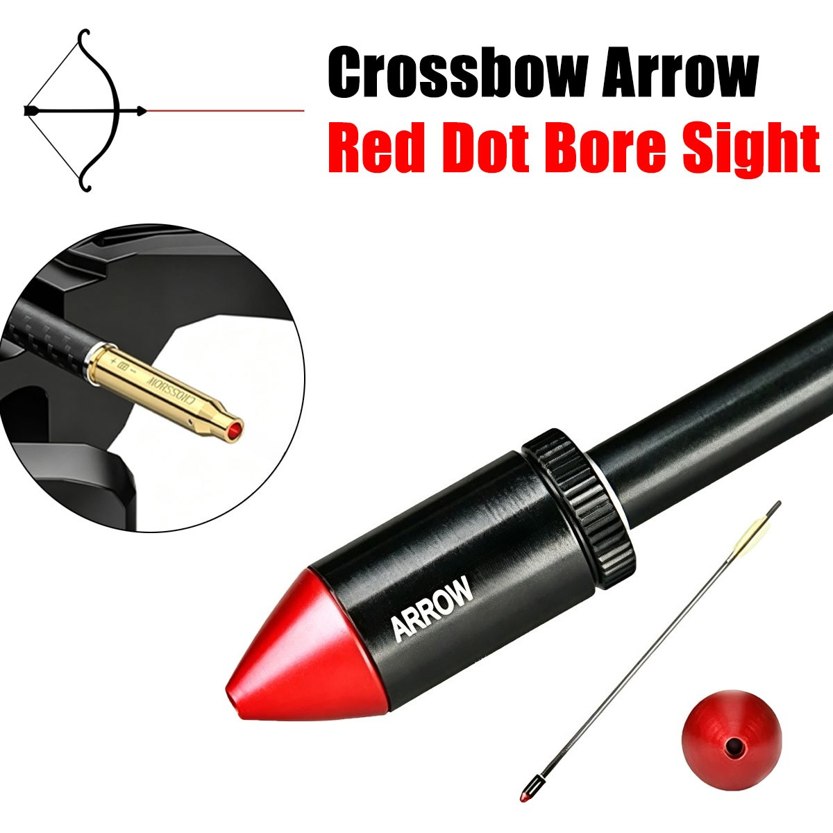 Laser Boresighter Kit - Tactical Crossbow Arrow Style Red La--ser