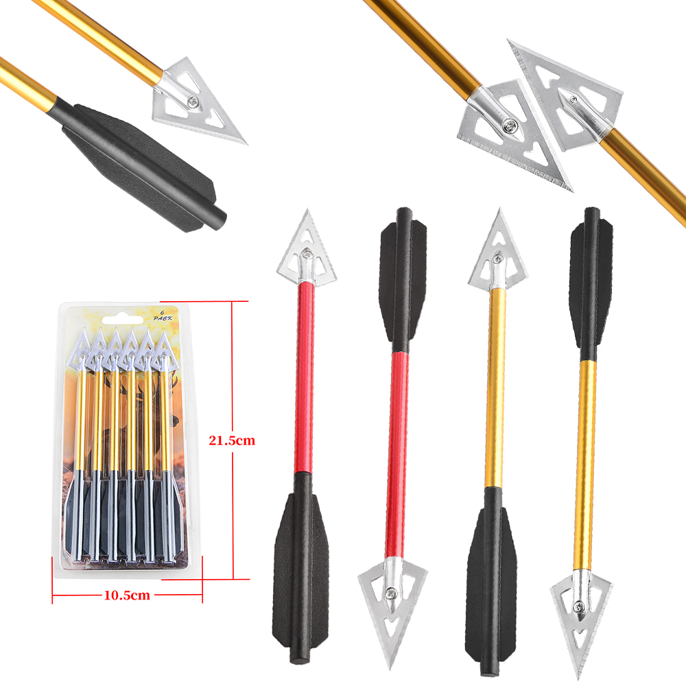 6/12pcs Short Arrow Aluminum C - Crossbow Bolt Broadhead 评论和价格