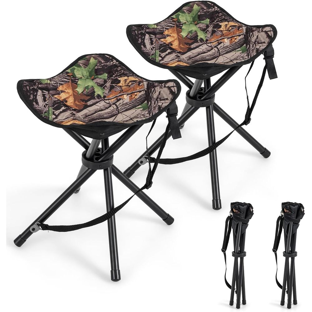 2 Pack Portable Tripod Lightwe - Hunting And Fishing Outdoor Chairs 评论和价格