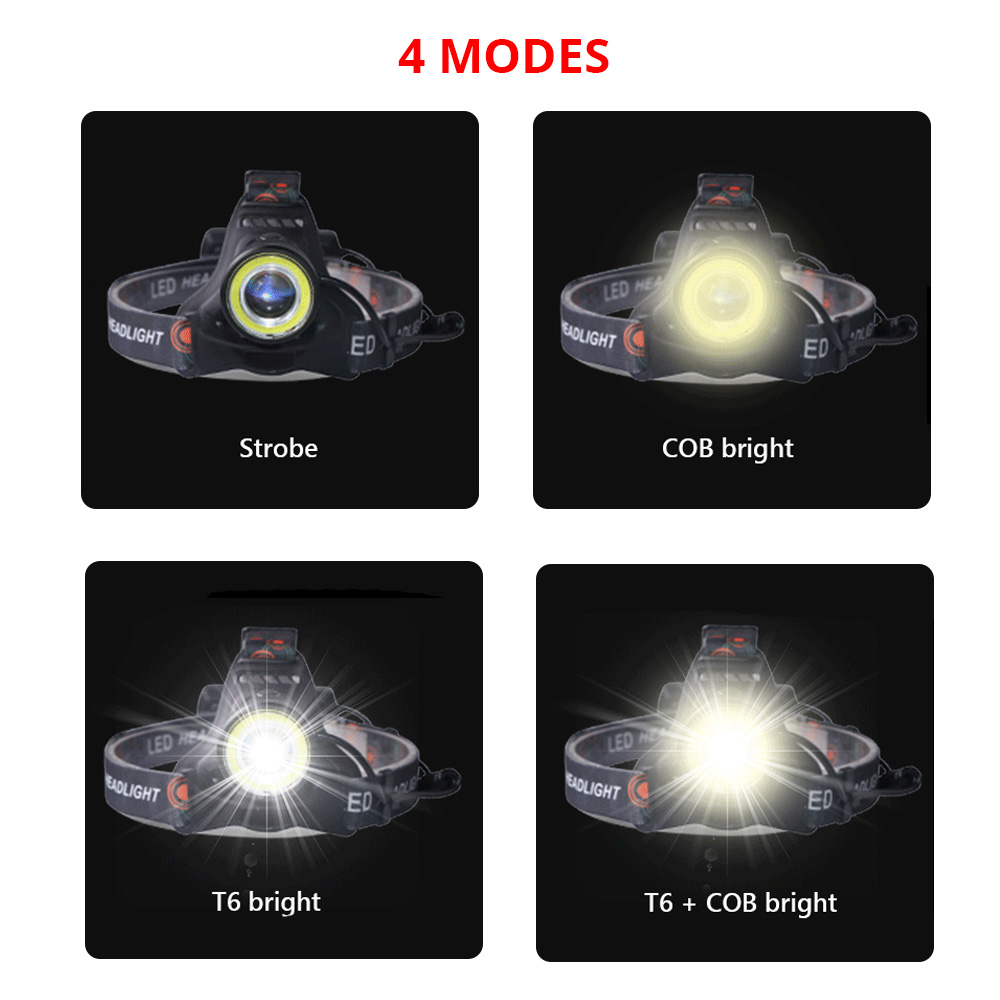 T6 Cob Torch Flashlight Head L - Outdoor Hunting Fishing Jobs 评论和价格